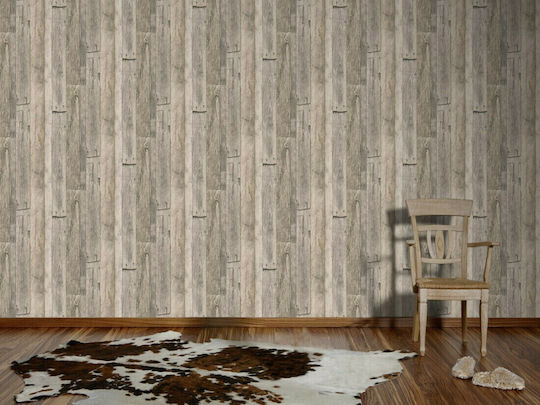 Тапет за Стена Wood And Stone Бежов 1000x53см