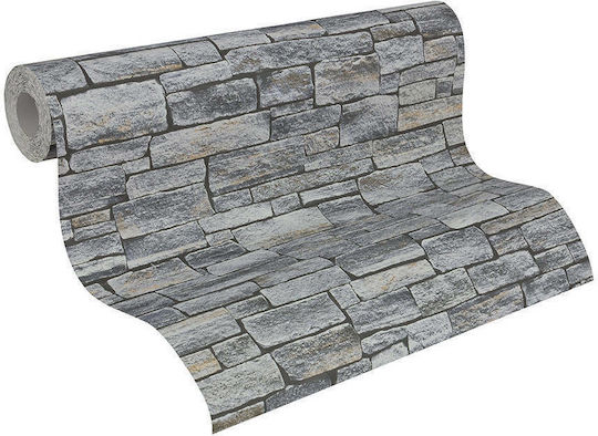 Тапет за Стена Wood Stone Винил Сив 1000x53см Тапет за Стена Wood Stone Винил Сив 1000x53см