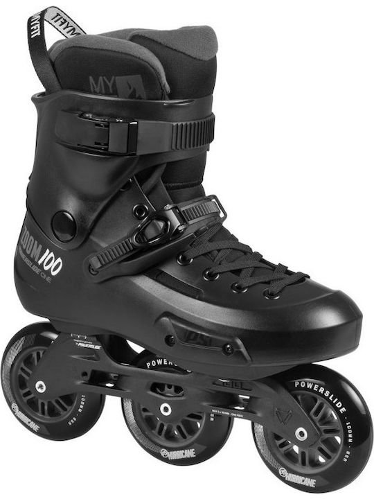 Powerslide Zoom Pro 100 Inline Αυξομειούμενα Rollers Μαύρα Ενηλίκων