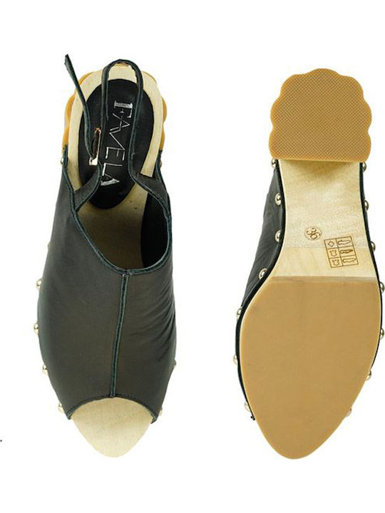 Novak Din piele Sandale Negre