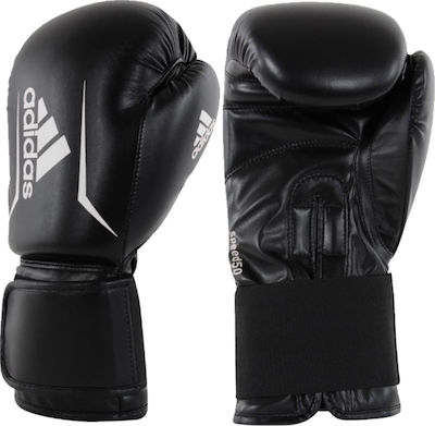 Adidas Speed 50 Synthetic Leather Boxing Competition Gloves Black