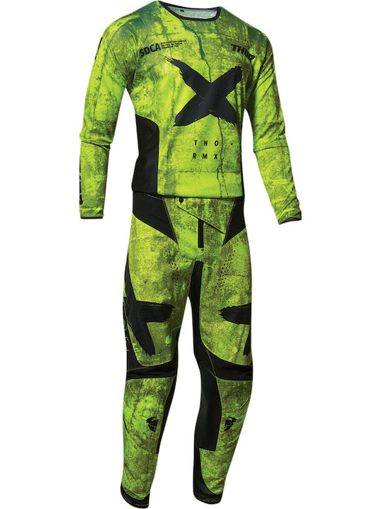 Thor Pulse HZRD Καλοκαιρινό Ανδρικό Παντελόνι Motocross Acid/Black
