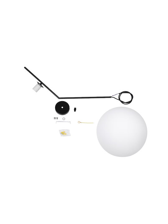 GloboStar Monroe Pendant Light Black Ball with Socket E27 50x36x75cm