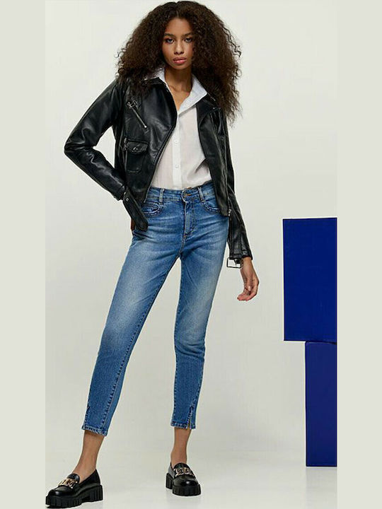 Abrina Hoch tailliert Damenjeans in Enger Passform