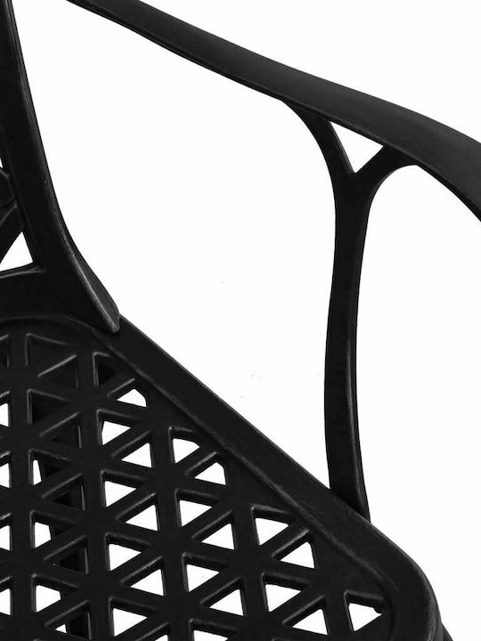 Dining Room Set for Small Outdoor Spaces 3 Pieces Black