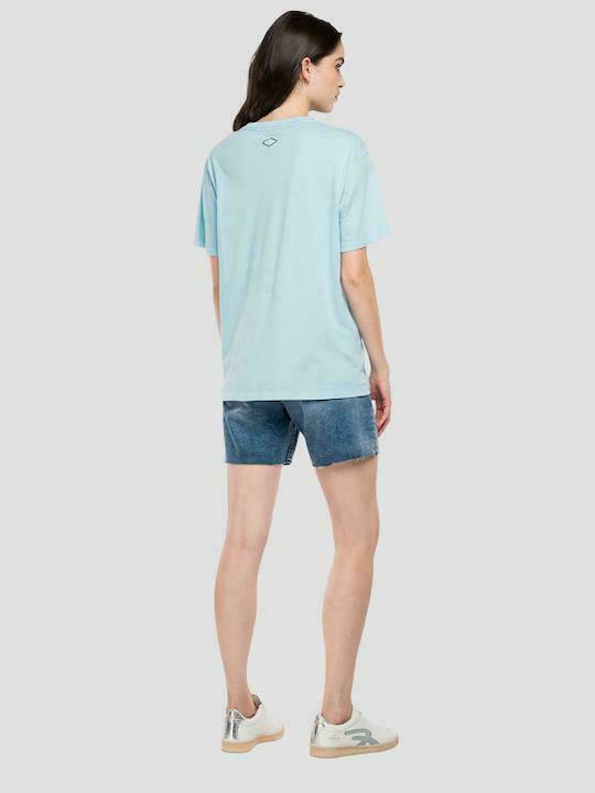 Replay Damen T-shirt Hellblau