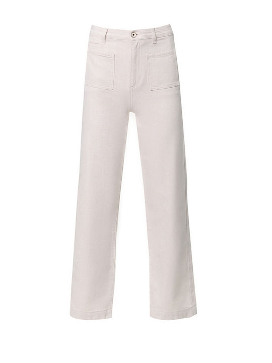 Emporio Armani Pantaloni de damă Bumbac Capri Pantaloni Bej