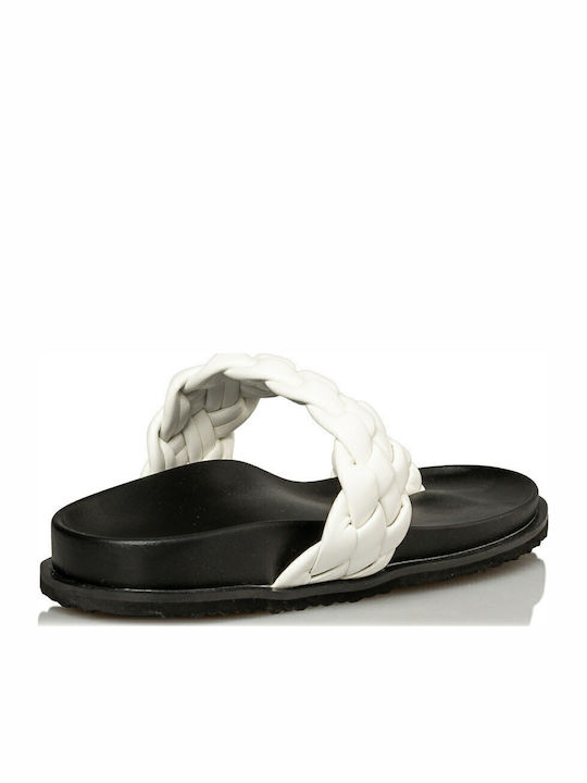 Women's Flat Sandals in White Color