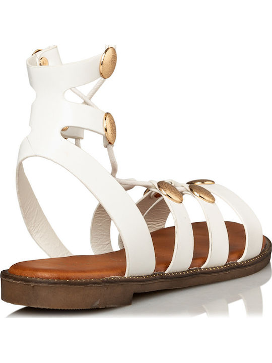 Women's Flat Sandals White