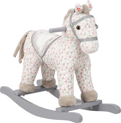 Kikka Boo Rocking Toy Horse for 18++ months With Sound with Max Load Capacity 30kg White