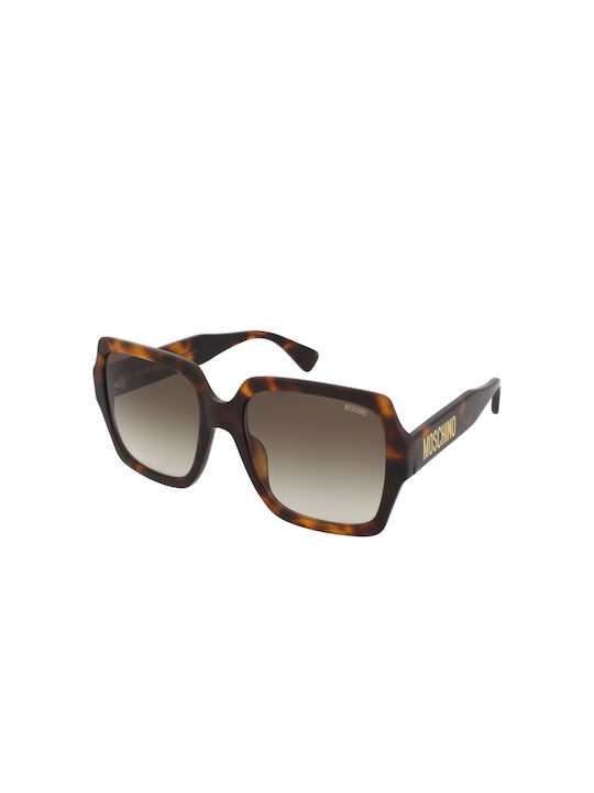 Moschino Sonnenbrillen mit Braun Schildkröte Rahmen und Braun Verlaufsfarbe Linse MOS127/S 05L/9K