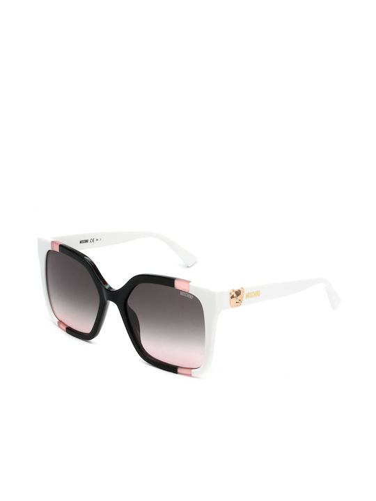 Moschino Women's Sunglasses with Multicolour Plastic Frame and Gray Lens MOS123/S 3H2/JP