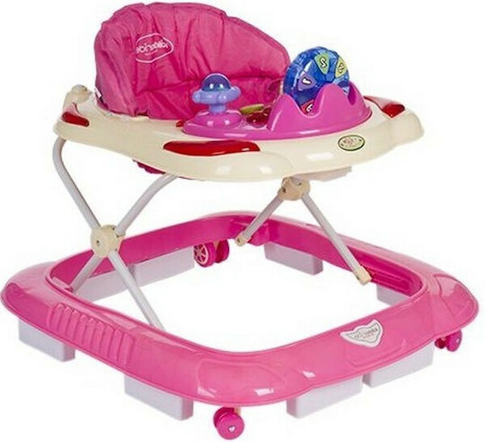 Kikka Boo Numbers Baby Walker with Music for 6+ Months Fuchsia