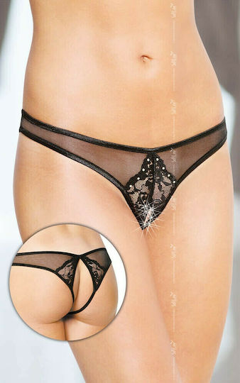 Softline 2442 String Γυναικείο Sexy String Αυτοκινήτου Black