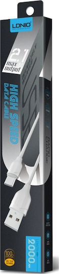 Ldnio LS372 Редовна USB 2.0 до микро USB кабел Бял 2м 1бр