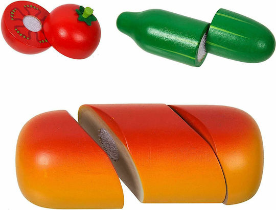 Tooky Toys Wooden Vegetables and Cutting Counter for 1+ Years