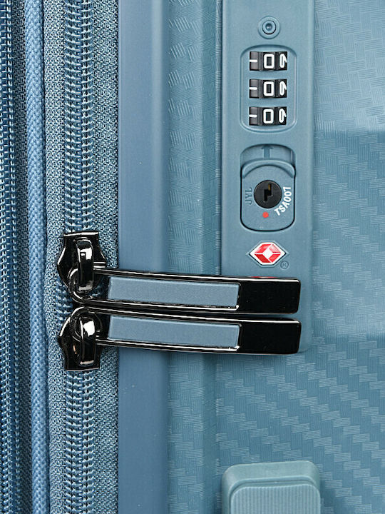 Airtex Paris Mittlerer Hartgepäckkoffer Hellblau mit 4 Rädern Höhe 65,5 cm