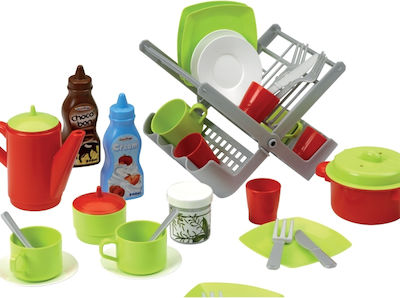 Ecoiffier Cooking Toy / Kitchen Utensils Πιατοθήκη & Αξεσουάρ 39pcs