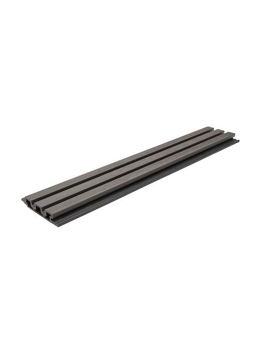 3D Wall Panel PVC Screw-on Dark Gray 290x14.75x2.5cm