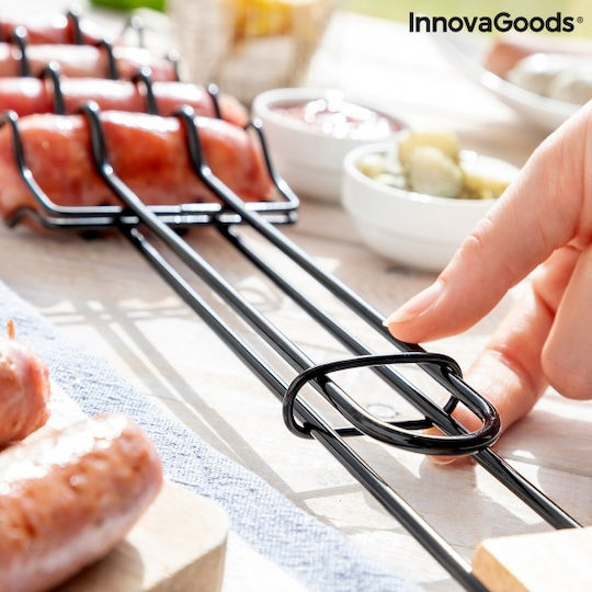 InnovaGoods Двойна Метална Скара за Печене Незалепваща за Колбаси 51брx8брсм.