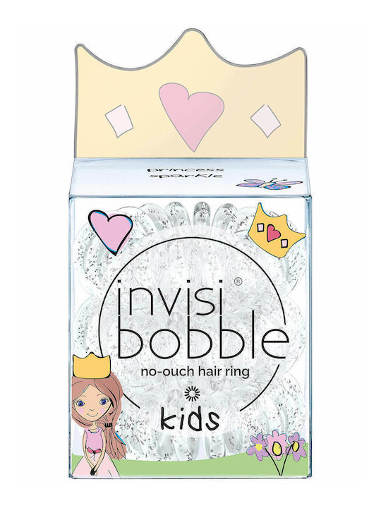 Invisibobble Kids Princess Sparkle Сет Детски Ластици Спирала Бели 3бр
