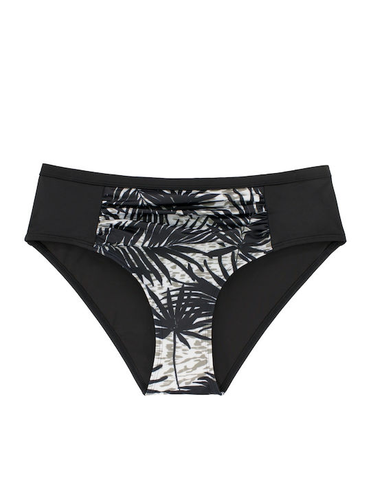 Carissa Bikini Slip Hohe Taille Schwarz