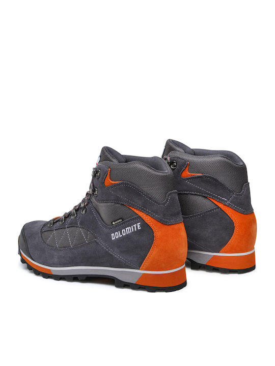 Dolomite Zernez GTX Ανδρικά Ορειβατικά Μποτάκια Αδιάβροχα με Μεμβράνη Gore-Tex Γκρι