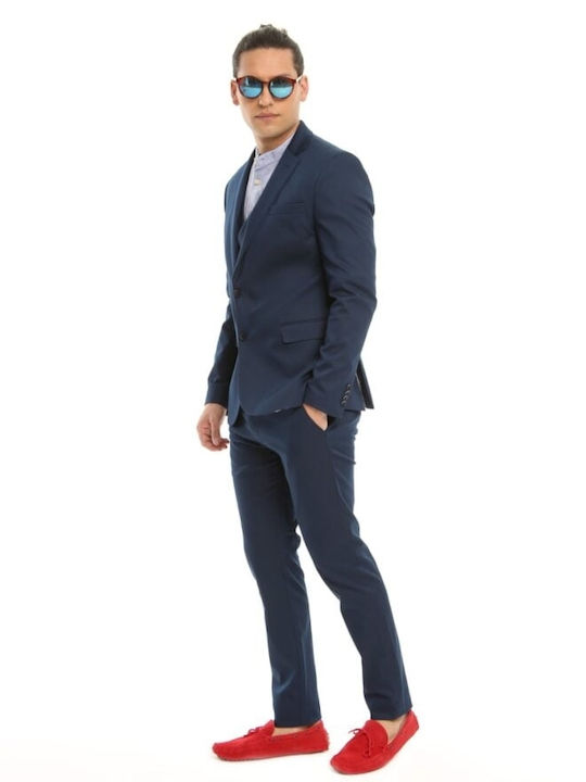 Tresor Men's Trousers Suit Navy Blue