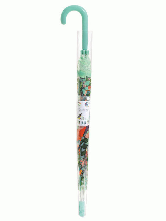 Djeco Kids Curved Handle Umbrella with Flowers with Diameter 70cm Multicolour