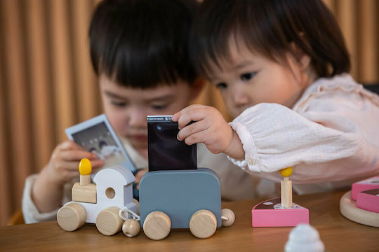Plan Toys Όχημα Γιορτινό Τρενάκι από Ξύλο για 12+ Μηνών