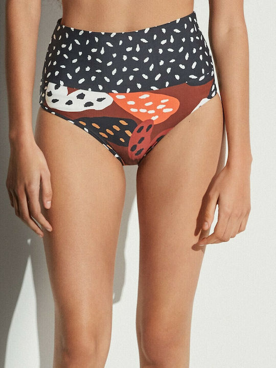 Bikini Set With Light Padding High Waist Floral