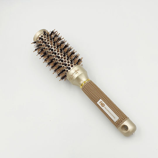 Ro-Ro Accessories Nano Technology Ceramic + Ionic Brush Brush Hair for Straightening Golden 32mm