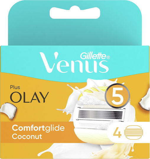 Venus & Olay Capete de schimb cu 5 lame și bandă lubrifiantă pentru piele sensibilă 4buc