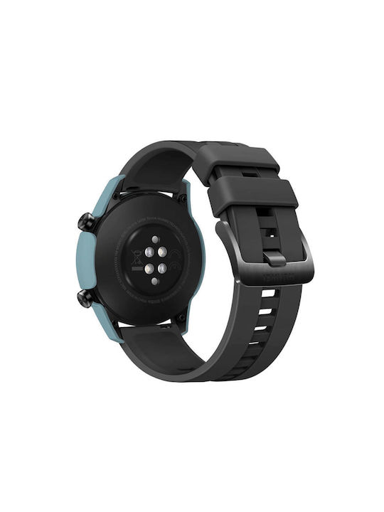 Strado 2in1 Plastikhülle mit Glas in Schwarz Farbe für Huawei Watch GT / GT2 (46mm)