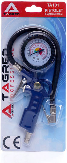 Tagred Air Pressure Gauge with Tyre Inflator Pistol 16bar TA101