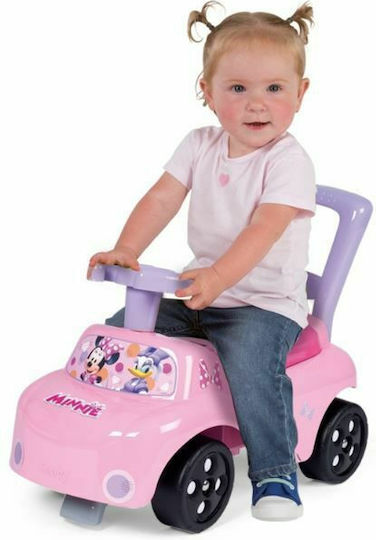 Smoby Minnie Auto Baby Walker Car Ride On for 12++ Months Pink