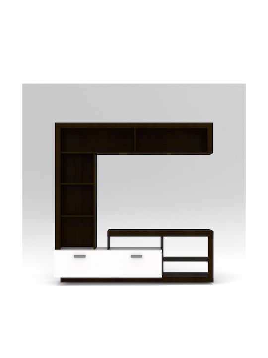 Σύνθετο Σαλονιού Floks Wenge / Λευκό Μ170xΒ41xΥ170εκ.
