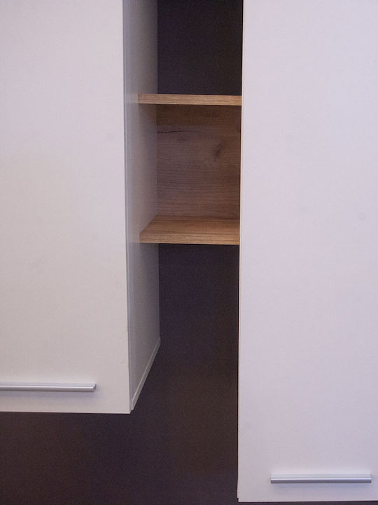 Wohnzimmer TV-Einheit Astin Golden Oak / White L203xB45.3xH180cm