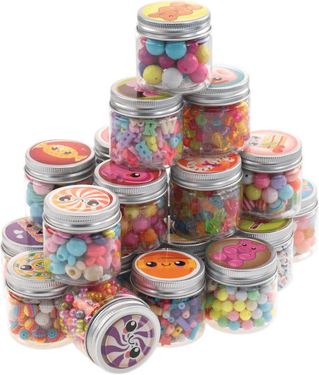Graffiti Jewelry Jar with Beads (Various Designs/Assortment of Designs) 1pc