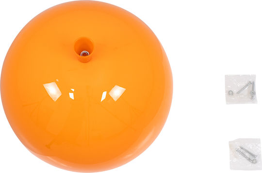 GloboStar Balloon Μονόφωτο Παιδικό Φωτιστικό Κρεμαστό από Πλαστικό με Υποδοχή E27 Πορτοκαλί 30x33cm