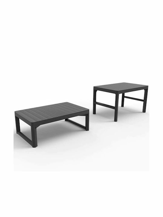 Masa Masa de lounge pentru spații exterioare Ratan Lyon Grafit 116x71.5x66buc