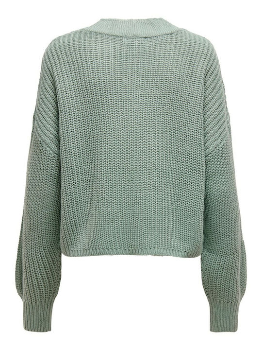 Women's Knitted Cardigan with Buttons Mint