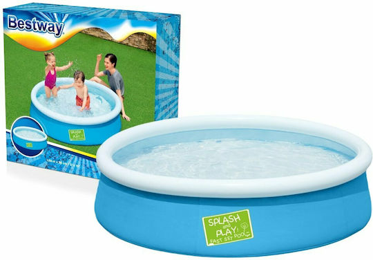 Bestway Children's Round Swimming Pool 477lt Inflatable 152x38cm Light Blue