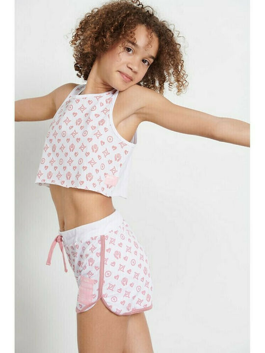 Παιδικό Crop Top Αμάνικο Λευκό