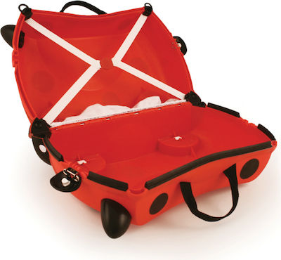 Trunki Ride-On Case Harley Ladybug Valiză de Călătorie Cabină Dură Roșie cu 4 roți Înălțime 46cm