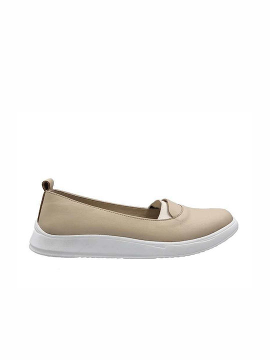 ACT 611 Beige Women's moccasins