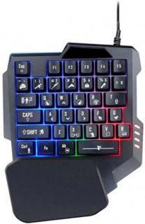 JG833 Gaming Keypad with Membrane Switches and RGB Lighting & Mouse English US