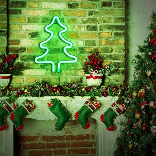 Christmas Decorative Illuminated Tree Light Tube Battery
