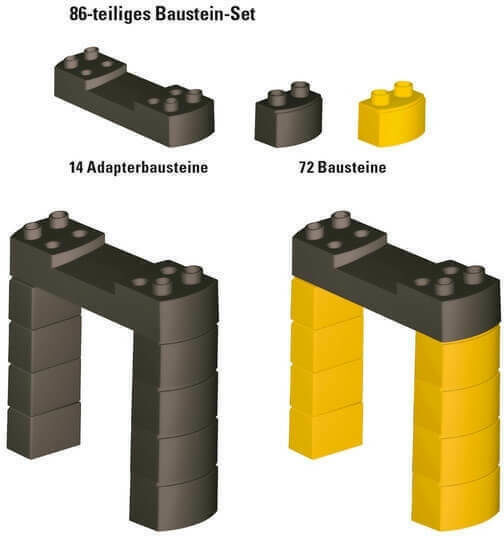 Marklin Building Block For Elevated Railroad Grades Ράγες Σιδηρόδρομου για 3+ Ετών