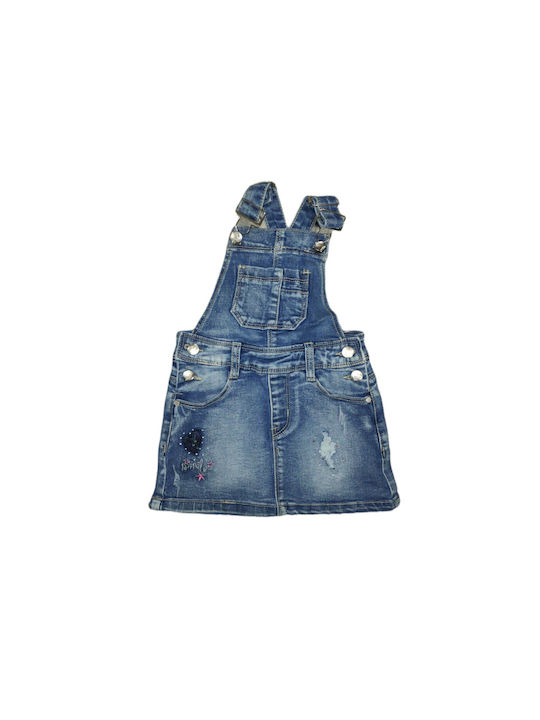 Joyce Kids Denim Skirt Overalls Blue